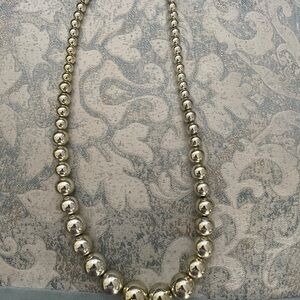 Elegant Silver Beaded Necklace